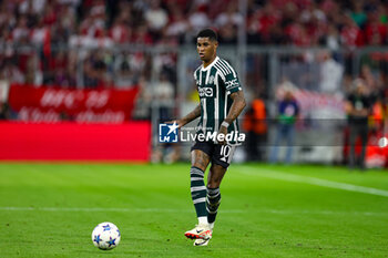 2023-09-20 - Marcus Rashford (10) of Manchester United during the Champions League match between Bayern Munich and Manchester United at Allianz Arena, Munich, Germany on 20 September 2023. Photo Nigel Keene/ProSportsImages / DPPI - FOOTBALL - CHAMPIONS LEAGUE - BAYERN MUNICH V MANCHESTER UNITED - UEFA CHAMPIONS LEAGUE - SOCCER
