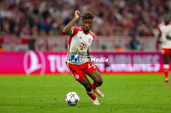 2023-09-20 - Kingsley Coman (11) of Bayern Munich during the Champions League match between Bayern Munich and Manchester United at Allianz Arena, Munich, Germany on 20 September 2023. Photo Nigel Keene/ProSportsImages / DPPI - FOOTBALL - CHAMPIONS LEAGUE - BAYERN MUNICH V MANCHESTER UNITED - UEFA CHAMPIONS LEAGUE - SOCCER