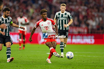 2023-09-20 - Kingsley Coman (11) of Bayern Munich during the Champions League match between Bayern Munich and Manchester United at Allianz Arena, Munich, Germany on 20 September 2023. Photo Nigel Keene/ProSportsImages / DPPI - FOOTBALL - CHAMPIONS LEAGUE - BAYERN MUNICH V MANCHESTER UNITED - UEFA CHAMPIONS LEAGUE - SOCCER