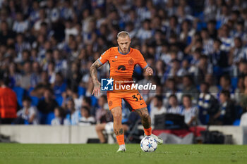 2023-09-20 - Federico Dimarco of FC Internazionale during the UEFA Champions League match between Real Sociedad and FC Internazionale at Reale Arena on September 20, 2023, in San Sebastian, Spain. Photo Ricardo Larreina / SpainDPPi / DPPI - FOOTBALL - CHAMPIONS LEAGUE - REAL SOCIEDAD V FC INTERNAZIONLE - UEFA CHAMPIONS LEAGUE - SOCCER