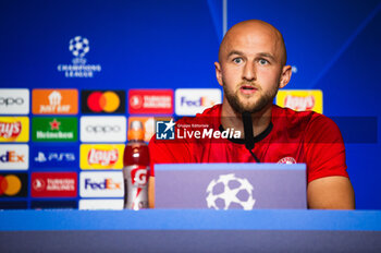 2023-10-03 - Gernot Trauner (Feyenoord) during the press conference the day before the football match of Champions League against Atletico Madrid on October 03, 2023 at Civitas Metropolitano stadium in Madrid, Spain - TRAINING SESSION AND PRESS CONFERENCE OF FEYENOORD - UEFA CHAMPIONS LEAGUE - SOCCER