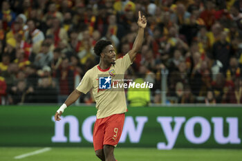 2023-10-03 - Sepe Elye Wahi of Lens celebrates his goal during the UEFA Champions League, Group B football match between RC Lens and Arsenal FC on October 3, 2023 at Bollaert-Delelis stadium in Lens, France - FOOTBALL - CHAMPIONS LEAGUE - LENS V ARSENAL - UEFA CHAMPIONS LEAGUE - SOCCER