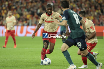 2023-10-03 - Kevin Danso of Lens during the UEFA Champions League, Group B football match between RC Lens and Arsenal FC on October 3, 2023 at Bollaert-Delelis stadium in Lens, France - FOOTBALL - CHAMPIONS LEAGUE - LENS V ARSENAL - UEFA CHAMPIONS LEAGUE - SOCCER