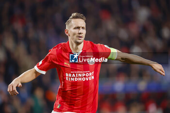 2023-10-03 - Luuk de Jong of PSV during the UEFA Champions League, Group B football match between PSV Eindhoven and Sevilla FC on October 3, 2023 at the Phillips Stadion in Eindhoven, Netherlands - FOOTBALL - CHAMPIONS LEAGUE - PSV EINDHOVEN V SEVILLA - UEFA CHAMPIONS LEAGUE - SOCCER