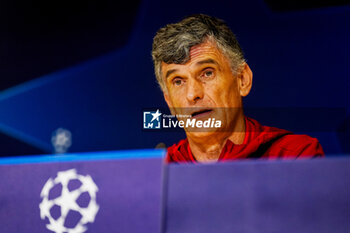 2023-10-03 - Head Coach Jose Luis Mendilibar of Sevilla FC attends a press conference after the UEFA Champions League, Group B football match between PSV Eindhoven and Sevilla FC on October 3, 2023 at the Phillips Stadion in Eindhoven, Netherlands - FOOTBALL - CHAMPIONS LEAGUE - PSV EINDHOVEN V SEVILLA - UEFA CHAMPIONS LEAGUE - SOCCER