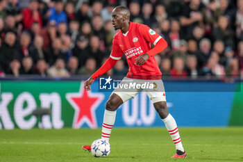 2023-10-03 - Jordan Teze of PSV during the UEFA Champions League, Group B football match between PSV Eindhoven and Sevilla FC on October 3, 2023 at the Phillips Stadion in Eindhoven, Netherlands - FOOTBALL - CHAMPIONS LEAGUE - PSV EINDHOVEN V SEVILLA - UEFA CHAMPIONS LEAGUE - SOCCER