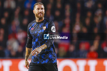 2023-10-03 - Sergio Ramos of Sevilla FC during the UEFA Champions League, Group B football match between PSV Eindhoven and Sevilla FC on October 3, 2023 at the Phillips Stadion in Eindhoven, Netherlands - FOOTBALL - CHAMPIONS LEAGUE - PSV EINDHOVEN V SEVILLA - UEFA CHAMPIONS LEAGUE - SOCCER
