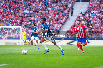 2023-10-04 - Quinten Timbe (Feyenoord) in action during the football match of Uefa Champions League between Atletico Madrid vs Feyenoord played at Civitas Metropolitano stadium on October 04, 2023 in Madrid, Spain - ATLETICO MADRID VS FEYENOORD - UEFA CHAMPIONS LEAGUE - SOCCER