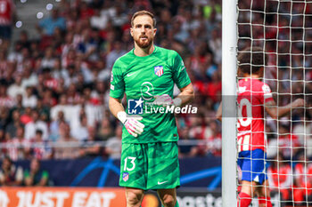 2023-10-04 - Jan Oblak of Atletico de Madrid during the UEFA Champions League, Group E football match between Atletico de Madrid and Feyenoord on October 4, 2023 at Civitas Metropolitano stadium in Madrid, Spain - FOOTBALL - CHAMPIONS LEAGUE - ATLETICO V FEYENOORD - UEFA CHAMPIONS LEAGUE - SOCCER