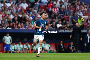2023-10-04 - Ayase Ueda of Feyenoord during the UEFA Champions League, Group E football match between Atletico de Madrid and Feyenoord on October 4, 2023 at Civitas Metropolitano stadium in Madrid, Spain - FOOTBALL - CHAMPIONS LEAGUE - ATLETICO V FEYENOORD - UEFA CHAMPIONS LEAGUE - SOCCER