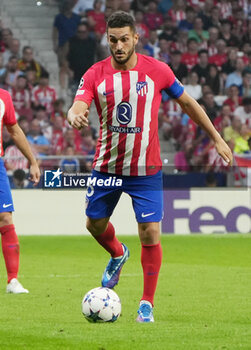 2023-10-04 - Koke of Atletico de Madrid during the UEFA Champions League, Group E football match between Atletico de Madrid and Feyenoord on October 4, 2023 at Civitas Metropolitano stadium in Madrid, Spain - FOOTBALL - CHAMPIONS LEAGUE - ATLETICO V FEYENOORD - UEFA CHAMPIONS LEAGUE - SOCCER