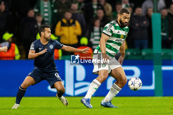 2023-10-04 - Cameron Carter-Vickers of Celtic and Pedro of SS Lazio during the UEFA Champions League, Group E football match between Celtic and SS Lazio on 4 October 2023 at Celtic Park in Glasgow, Scotland - FOOTBALL - CHAMPIONS LEAGUE - CELTIC V LAZIO - UEFA CHAMPIONS LEAGUE - SOCCER