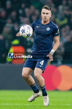2023-10-04 - Patricio Gabarron Gil of SS Lazio during the UEFA Champions League, Group E football match between Celtic and SS Lazio on 4 October 2023 at Celtic Park in Glasgow, Scotland - FOOTBALL - CHAMPIONS LEAGUE - CELTIC V LAZIO - UEFA CHAMPIONS LEAGUE - SOCCER