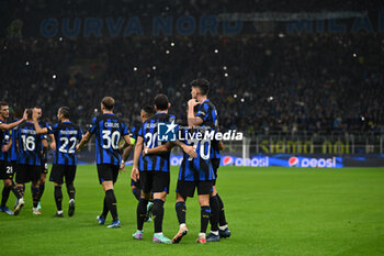 2023-10-24 - Alexis Sanchez of Fc Inter celebrating after a goal during the UEFA Champions League match between Inter FC Internazionale and FC Salzburg , on October 24, 2023, at Giuseppe Meazza San Siro Siro stadium in Milan, Italy. Photo Tiziano Ballabio - INTER - FC INTERNAZIONALE VS FC SALZBURG - UEFA CHAMPIONS LEAGUE - SOCCER