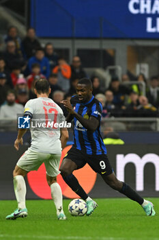 2023-10-24 - Marcus Thuram of FC Inter during the UEFA Champions League match between Inter FC Internazionale and FC Salzburg , on October 24, 2023, at Giuseppe Meazza San Siro Siro stadium in Milan, Italy. Photo Tiziano Ballabio - INTER - FC INTERNAZIONALE VS FC SALZBURG - UEFA CHAMPIONS LEAGUE - SOCCER