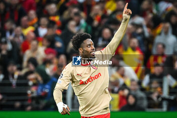 2023-10-24 - Elye WAHI of Lens celebrates his goal during the UEFA Champions League, Group B football match between RC Lens and PSV Eindhoven on October 24, 2023 at Bollaert-Delelis stadium in Lens, France - FOOTBALL - CHAMPIONS LEAGUE - LENS V PSV - UEFA CHAMPIONS LEAGUE - SOCCER