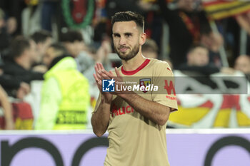 2023-10-24 - Adrien Thomasson of Lens salutes the supporters following the UEFA Champions League, Group B football match between RC Lens (RCL) and PSV Eindhoven on October 24, 2023 at Stade Bollaert-Delelis in Lens, France - FOOTBALL - CHAMPIONS LEAGUE - LENS V PSV - UEFA CHAMPIONS LEAGUE - SOCCER