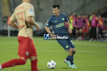 2023-10-24 - Hirving Lozano of PSV Eindhoven during the UEFA Champions League, Group B football match between RC Lens (RCL) and PSV Eindhoven on October 24, 2023 at Stade Bollaert-Delelis in Lens, France - FOOTBALL - CHAMPIONS LEAGUE - LENS V PSV - UEFA CHAMPIONS LEAGUE - SOCCER