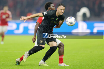 2023-10-24 - Amir Rrahmani of Napoli and David Datro Fofana of Union Berlin during the UEFA Champions League, Group C football match between Union Berlin and SSC Napoli on October 24, 2023 at Olympiastadion in Berlin, Germany - FOOTBALL - CHAMPIONS LEAGUE - UNION BERLIN V NAPOLI - UEFA CHAMPIONS LEAGUE - SOCCER