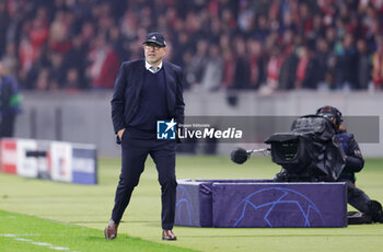 2023-10-24 - Coach Urs Fischer of Union Berlin during the UEFA Champions League, Group C football match between Union Berlin and SSC Napoli on October 24, 2023 at Olympiastadion in Berlin, Germany - FOOTBALL - CHAMPIONS LEAGUE - UNION BERLIN V NAPOLI - UEFA CHAMPIONS LEAGUE - SOCCER