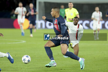 2023-10-25 - Kylian Mbappe of PSG during the UEFA Champions League, Group F football match between Paris Saint-Germain and AC Milan on October 25, 2023 at Parc des Princes stadium in Paris, France - FOOTBALL - CHAMPIONS LEAGUE - PARIS SG V MILAN - UEFA CHAMPIONS LEAGUE - SOCCER