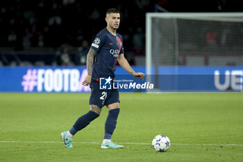 2023-10-25 - Lucas Hernandez of PSG during the UEFA Champions League, Group F football match between Paris Saint-Germain and AC Milan on October 25, 2023 at Parc des Princes stadium in Paris, France - FOOTBALL - CHAMPIONS LEAGUE - PARIS SG V MILAN - UEFA CHAMPIONS LEAGUE - SOCCER