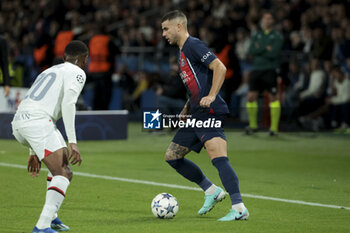 2023-10-25 - Lucas Hernandez of PSG during the UEFA Champions League, Group F football match between Paris Saint-Germain and AC Milan on October 25, 2023 at Parc des Princes stadium in Paris, France - FOOTBALL - CHAMPIONS LEAGUE - PARIS SG V MILAN - UEFA CHAMPIONS LEAGUE - SOCCER