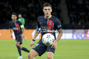 2023-10-25 - Manuel Ugarte of PSG during the UEFA Champions League, Group F football match between Paris Saint-Germain and AC Milan on October 25, 2023 at Parc des Princes stadium in Paris, France - FOOTBALL - CHAMPIONS LEAGUE - PARIS SG V MILAN - UEFA CHAMPIONS LEAGUE - SOCCER