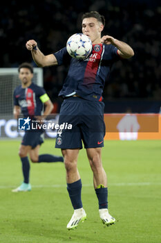 2023-10-25 - Manuel Ugarte of PSG during the UEFA Champions League, Group F football match between Paris Saint-Germain and AC Milan on October 25, 2023 at Parc des Princes stadium in Paris, France - FOOTBALL - CHAMPIONS LEAGUE - PARIS SG V MILAN - UEFA CHAMPIONS LEAGUE - SOCCER