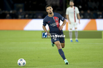 2023-10-25 - Warren Zaire-Emery of PSG during the UEFA Champions League, Group F football match between Paris Saint-Germain and AC Milan on October 25, 2023 at Parc des Princes stadium in Paris, France - FOOTBALL - CHAMPIONS LEAGUE - PARIS SG V MILAN - UEFA CHAMPIONS LEAGUE - SOCCER