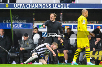 2023-10-25 - Borussia Dortmund coach, Edin Terzic during the UEFA Champions League, Group F football match between Newcastle United and Borussia Dortmund on 25 October 2023 at St. James' Park in Newcastle, England - FOOTBALL - CHAMPIONS LEAGUE - NEWCASTLE V DORTMUND - UEFA CHAMPIONS LEAGUE - SOCCER