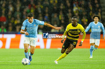 2023-10-26 - Matheus Nunes of Manchester City and Cheikh Niasse of Young Boys during the UEFA Champions League, Group G football match between BSC Young Boys and Manchester City on 25 October 2023 at Stade de Suisse in Bern, Switzerland - FOOTBALL - CHAMPIONS LEAGUE - YOUNG BOYS V MANCHESTER CITY - UEFA CHAMPIONS LEAGUE - SOCCER