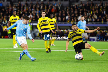 2023-10-26 - Julian Alvarez (19) of Manchester City scores a goal but it ruled out by VAR during the UEFA Champions League, Group G football match between BSC Young Boys and Manchester City on 25 October 2023 at Stade de Suisse in Bern, Switzerland - FOOTBALL - CHAMPIONS LEAGUE - YOUNG BOYS V MANCHESTER CITY - UEFA CHAMPIONS LEAGUE - SOCCER