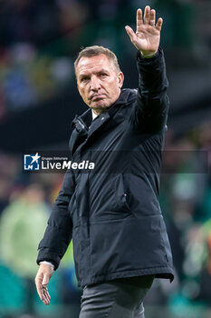 2023-10-25 - Celtic FC Manager, Brendan Rogers at full time during the UEFA Champions League, Group E football match between Celtic and Atletico Madrid on 25 October 2023 at Celtic Park in Glasgow, Scotland - FOOTBALL - CHAMPIONS LEAGUE - CELTIC V ATLETICO MADRID - UEFA CHAMPIONS LEAGUE - SOCCER