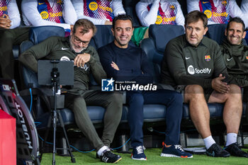 2023-10-25 - Xavi Hernandez, head coach of FC Barcelona during the UEFA Champions League, Group H football match between FC Barcelona and Shakhtar Donetsk on October 25, 2023 at Estadio Olimpico de Montjuic in Barcelona, Spain - FOOTBALL - CHAMPIONS LEAGUE - FC BARCELONA V SHAKHTAR DONETSK - UEFA CHAMPIONS LEAGUE - SOCCER