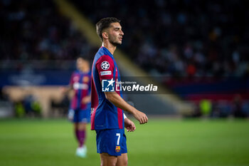 2023-10-25 - Ferran Torres of FC Barcelona during the UEFA Champions League, Group H football match between FC Barcelona and Shakhtar Donetsk on October 25, 2023 at Estadio Olimpico de Montjuic in Barcelona, Spain - FOOTBALL - CHAMPIONS LEAGUE - FC BARCELONA V SHAKHTAR DONETSK - UEFA CHAMPIONS LEAGUE - SOCCER