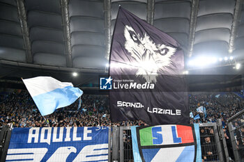2023-11-07 - SS Lazio supporters  during the UEFA Champions League 2023-2024 football match between SS Lazio and Feyenoord at the Olympic Stadium in Rome on November 07, 2023. - SS LAZIO VS FEYENOORD - UEFA CHAMPIONS LEAGUE - SOCCER