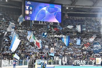 2023-11-07 - SS Lazio supporters during the UEFA Champions League 2023-2024 football match between SS Lazio and Feyenoord at the Olympic Stadium in Rome on November 07, 2023. - SS LAZIO VS FEYENOORD - UEFA CHAMPIONS LEAGUE - SOCCER