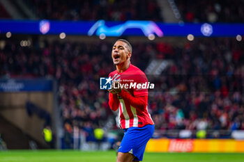 2023-11-07 - Samuel Lino (Atletico Madrid) celebrate his goal during the football match of Uefa Champions League between Atletico Madrid vs Celtic played at Civitas Metropolitano stadium on November 07, 2023 in Madrid, Spain - ATLETICO MADRID VS CELTIC - UEFA CHAMPIONS LEAGUE - SOCCER