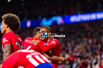 2023-11-07 - Samuel Lino (Atletico Madrid) celebrate his goal with his teammates during the football match of Uefa Champions League between Atletico Madrid vs Celtic played at Civitas Metropolitano stadium on November 07, 2023 in Madrid, Spain - ATLETICO MADRID VS CELTIC - UEFA CHAMPIONS LEAGUE - SOCCER