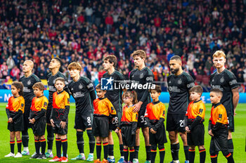 2023-11-07 - Celtic players before the football match of Uefa Champions League between Atletico Madrid vs Celtic played at Civitas Metropolitano stadium on November 07, 2023 in Madrid, Spain - ATLETICO MADRID VS CELTIC - UEFA CHAMPIONS LEAGUE - SOCCER