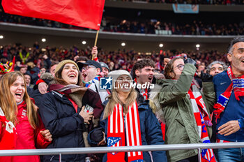 2023-11-07 - Atletico Madrid fans celebrate a goal during the football match of Uefa Champions League between Atletico Madrid vs Celtic played at Civitas Metropolitano stadium on November 07, 2023 in Madrid, Spain - ATLETICO MADRID VS CELTIC - UEFA CHAMPIONS LEAGUE - SOCCER