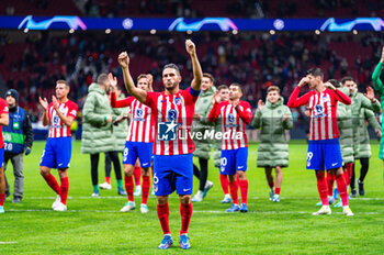 2023-11-07 - Jorge Resurreccion Merodio (Koke) (Atletico Madrid) greets the fans at the end of the football match of Uefa Champions League between Atletico Madrid vs Celtic played at Civitas Metropolitano stadium on November 07, 2023 in Madrid, Spain - ATLETICO MADRID VS CELTIC - UEFA CHAMPIONS LEAGUE - SOCCER