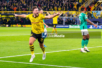 2023-11-07 - Niclas Fullkrug of Borussia Dortmund celebrates after scoring the team's first goal during the UEFA Champions League, Group F football match between Borussia Dortmund and Newcastle United on November 7, 2023 at Signal Iduna Park in Dortmund, Germany - FOOTBALL - CHAMPIONS LEAGUE - DORTMUND V NEWCASTLE - UEFA CHAMPIONS LEAGUE - SOCCER