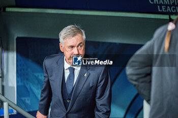 2023-11-08 - Carlo Ancelotti (Real Madrid) before the football match of Uefa Champions League between Real Madrid vs Braga played at Bernabeu stadium on November 08, 2023 in Madrid, Spain - REAL MADRID VS BRAGA - UEFA CHAMPIONS LEAGUE - SOCCER