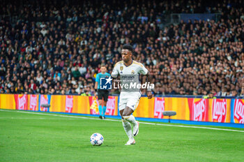 2023-11-08 - Vinicius Junior (Real Madrid) in action during the football match of Uefa Champions League between Real Madrid vs Braga played at Bernabeu stadium on November 08, 2023 in Madrid, Spain - REAL MADRID VS BRAGA - UEFA CHAMPIONS LEAGUE - SOCCER