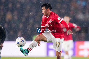 2023-11-08 - Hirving Lozano of PSV during the UEFA Champions League, Group B football match between PSV and RC Lens on November 8, 2023 at Philips Stadion in Eindhoven, Netherlands - FOOTBALL - CHAMPIONS LEAGUE - PSV V LENS - UEFA CHAMPIONS LEAGUE - SOCCER