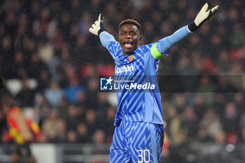 2023-11-08 - Goalkeeper Brice Samba of RC Lens during the UEFA Champions League, Group B football match between PSV and RC Lens on November 8, 2023 at Philips Stadion in Eindhoven, Netherlands - FOOTBALL - CHAMPIONS LEAGUE - PSV V LENS - UEFA CHAMPIONS LEAGUE - SOCCER