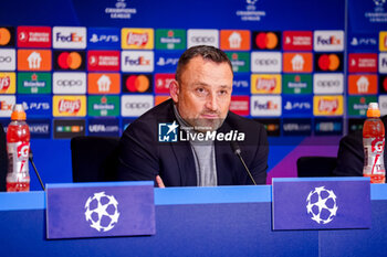 2023-11-08 - Head Coach Franck Haise of RC Lens during the press conference after the UEFA Champions League, Group B football match between PSV and RC Lens on November 8, 2023 at Philips Stadion in Eindhoven, Netherlands - FOOTBALL - CHAMPIONS LEAGUE - PSV V LENS - UEFA CHAMPIONS LEAGUE - SOCCER