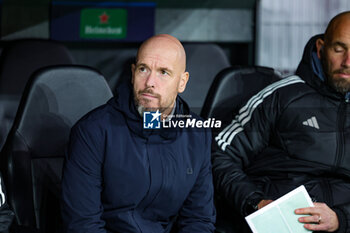 2023-11-08 - Erik ten Hag Manager of Manchester United during the UEFA Champions League, Group A football match between FC Copenhagen and Manchester United on 8 November 2023 at Parken Stadium in Copenhagen, Denmark - FOOTBALL - CHAMPIONS LEAGUE - COPENHAGEN V MANCHESTER UNITED - UEFA CHAMPIONS LEAGUE - SOCCER